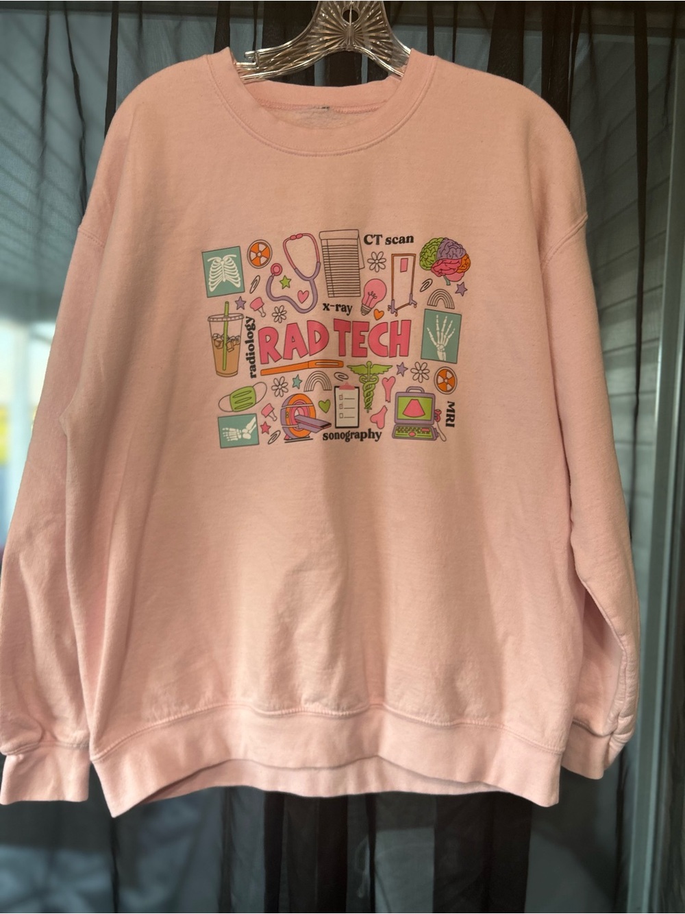 Radiologic Technician Pink Graphic Sweatshirt - RAD TECH